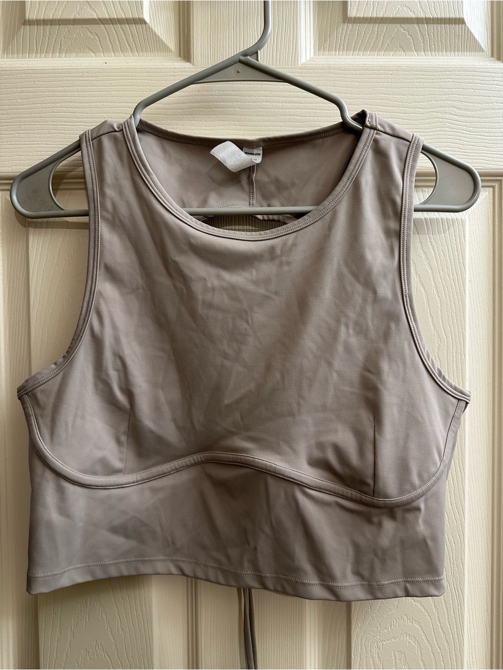 Fashion Nova Taupe Cropped Tank Top